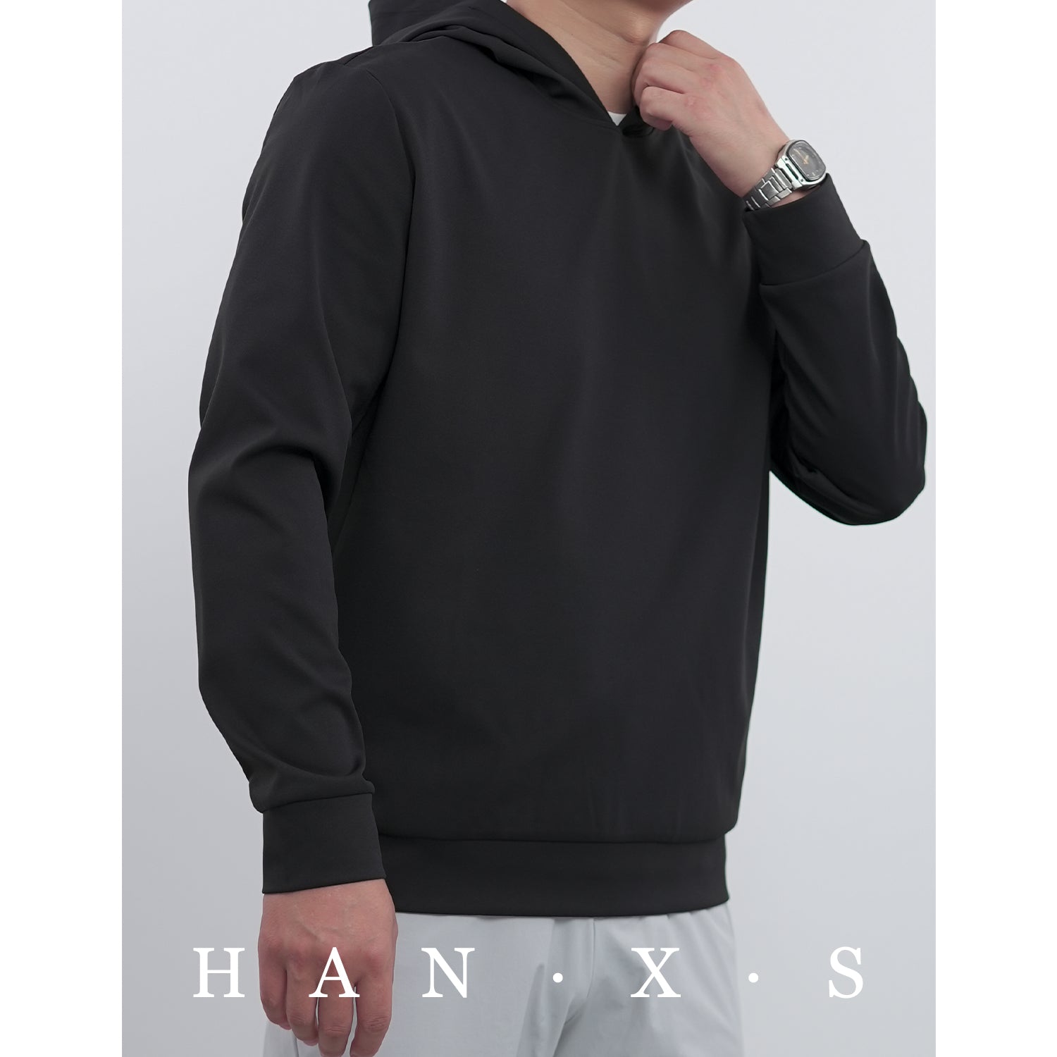 260g Descente-Style Batwing Sleeve Crewneck Sweatshirt