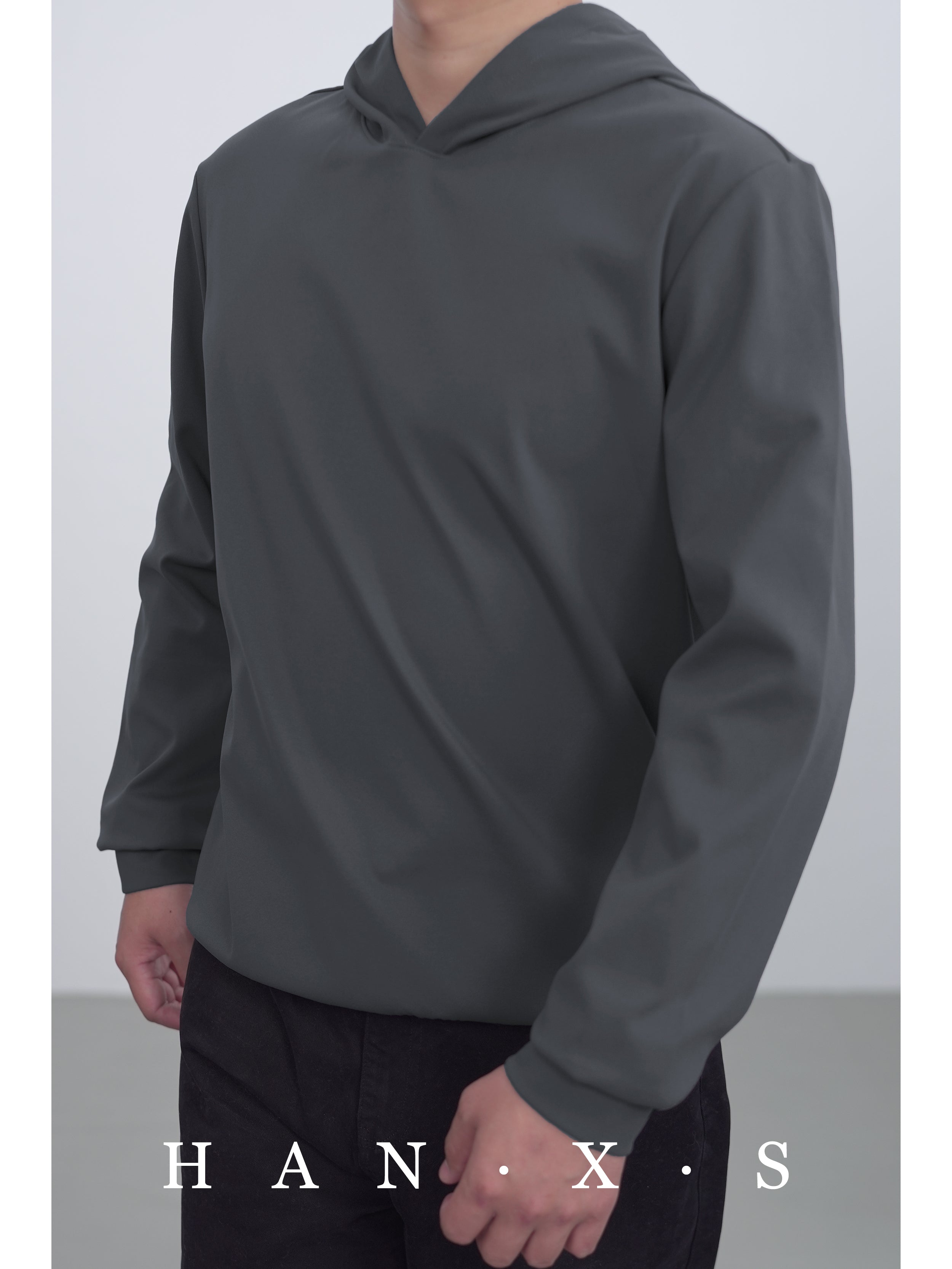 260g Descente-Style Batwing Sleeve Crewneck Sweatshirt