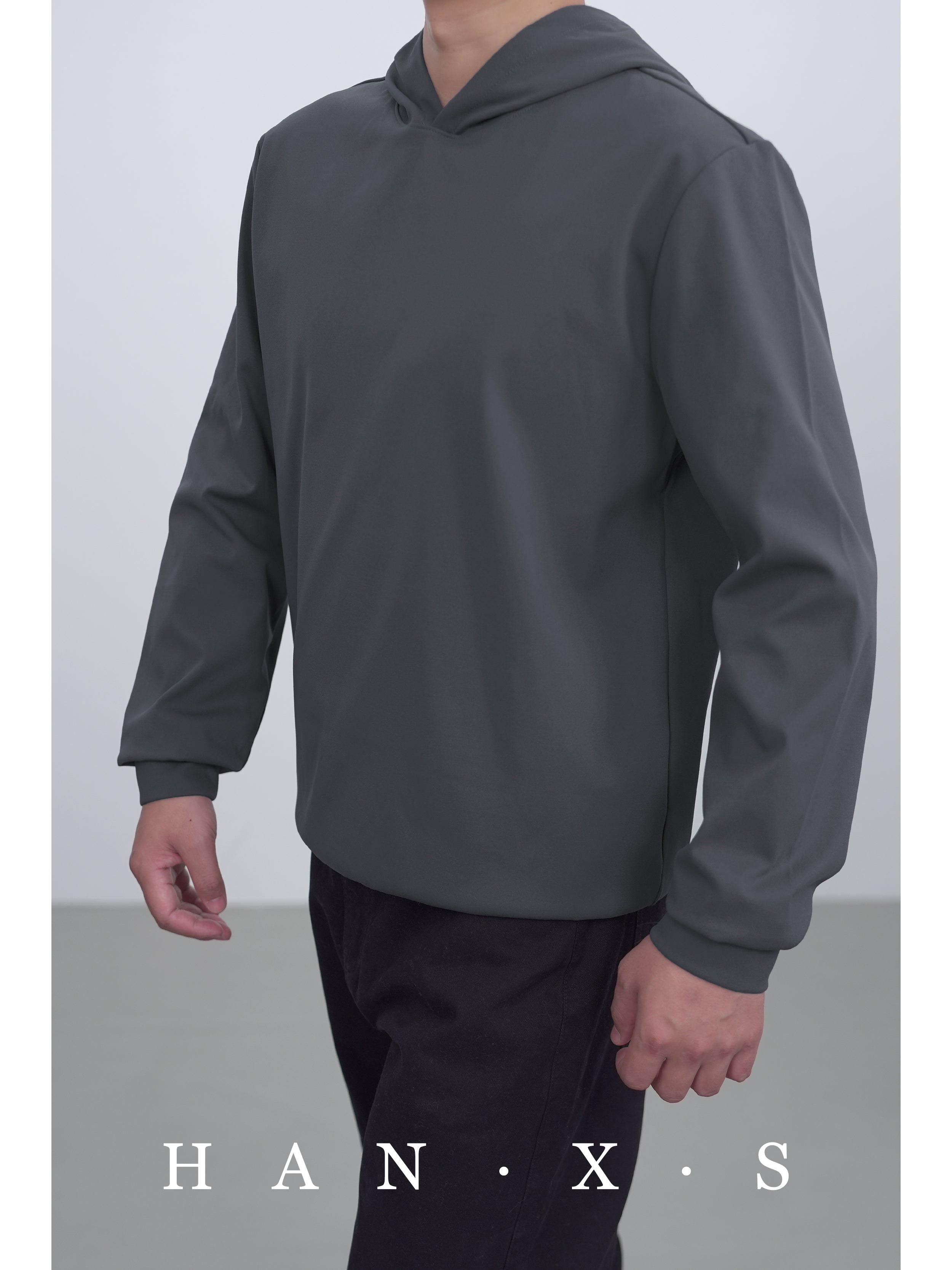 260g Descente-Style Batwing Sleeve Crewneck Sweatshirt
