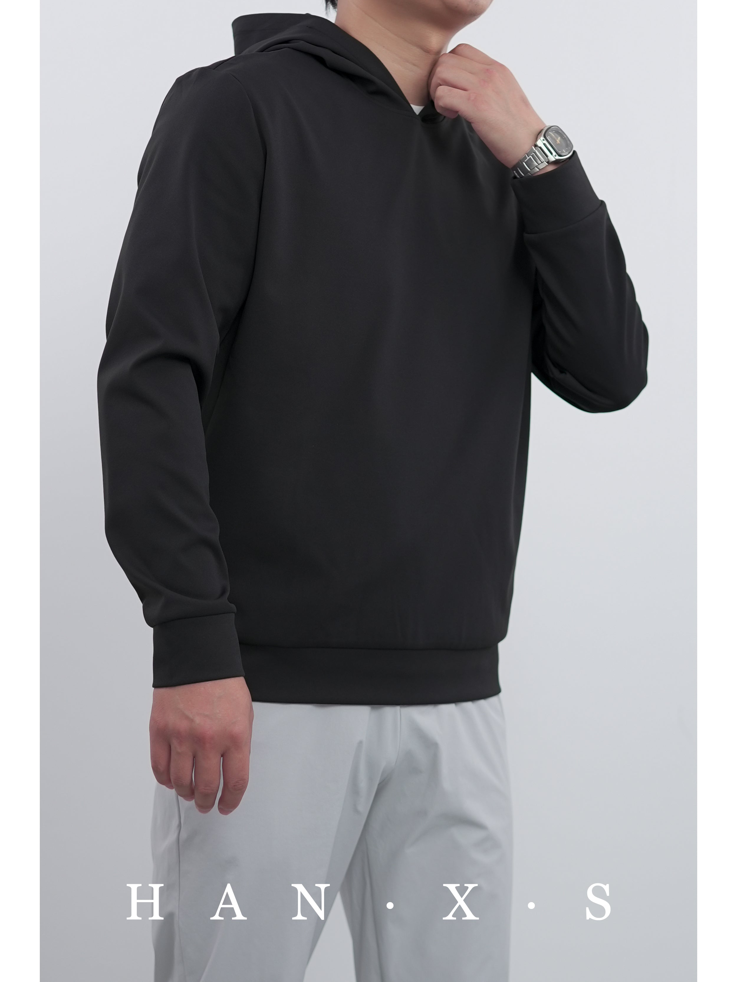 260g Descente-Style Batwing Sleeve Crewneck Sweatshirt