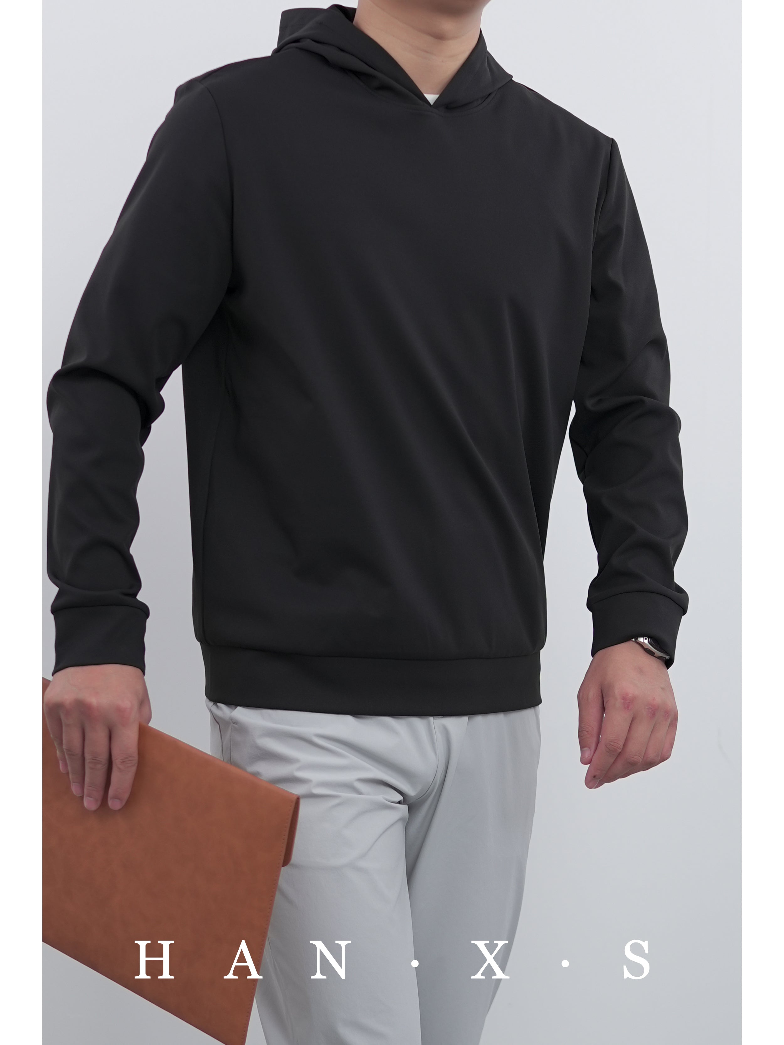 260g Descente-Style Batwing Sleeve Crewneck Sweatshirt